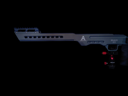 Bravo 22 Chassis in Northern Lights Cerakote, precision-engineered for .22 calibre rifles, featuring an ergonomic design and lightweight construction